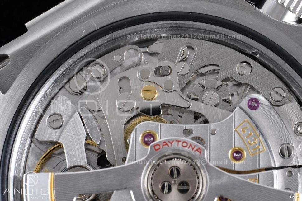 on Dial (Weighted) Oysterflex Silver VSF VS4131 Strap 1:1 Best Diamonds 126519 Daytona Edition Black V2 0306